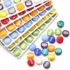 Nuevas cuentas botón de jade de porcelana 14MM lingote cuentas de cristal tallado múltiple accesorios para joyería DIY
