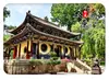 Imán de Refrigerador de Vidrio Paisaje de Taiyuan Pabellón Clásico Jinci Estructura de Madera Edificio Antiguo Souvenir Cultural y Creativo Pegatina Magnética Regalo para el Hogar
