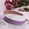 Faixa de cabelo simples estilo coreano 3.0, faixa de cabelo de aba larga totalmente inclusiva, presilha de cabelo de tecido cetim cor sólida, acessórios de cabelo para crianças