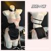 Noche a Ropa Interior Sexy Profunda Sexy Pura Pecho Pequeño Cheongsam Sin Tentación Encaje Tirante Abertura Uniforme qqny