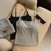 Nova Camisola para Mulheres com Bojo para Uso Interno e Externo, Top Lindo nas Costas, Copas Fixas, Alças Finas Ajustáveis de Peça Única