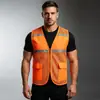 Coletes refletivos para canteiros de obras, projetos de construção chineses, roupas refletivas de segurança, impressão de logotipo personalizado, uniformes de trabalho