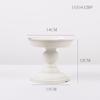 Adornos de Jarrón Cáliz Estilo Europeo Clásico Hierro Forjado Retro Blanco Arreglo Floral para Sala de Estar Mesa de Comedor Maceta para el Hogar