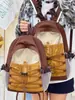 Mochila Deportes al Aire Libre Bloque de Color Mochila con Cordón Estudiante Camping al Aire Libre Viaje Casual Estudiante Bolsa Escolar Venta al por Mayor