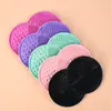 Esponja de Silicone Popular Dupla Face com Ventosa para Limpeza, Esponja Limpadora de Pincéis de Maquiagem, Ferramenta de Beleza