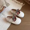 Zapatos de Caminar para Niñas con Estampado de Cerezas, Zapatos de Princesa para Niños Pequeños, Zapatos Individuales de Suela Suave, Zapatos Mary Jane para Primavera y Otoño, Lindos Zapatos de Cuero para Niñas Pequeñas