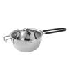 Tigela de Derretimento de Aço Inoxidável 304 Panela de Derretimento de Chocolate Panela de Aquecimento Panela para Cozinhar Açúcar Ferramenta para Assar Manteiga Cabo de Silicone