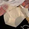 Pantaletas de Hielo de Seda sin Costuras de una Sola Pieza de Cintura Alta para Mujer, Cómodas y sin Marcas, con Tacto Natural y Control de Abdomen