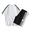 Camiseta de Manga Corta de Verano para Hombre, Conjunto de Dos Piezas de Pantalones Cortos Sueltos para Hombre, Camiseta para Hombre, Traje Casual Deportivo para Hombre