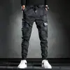 Calça Cropped de Marca da Moda, Caimento Solto, Calça de Trabalho de Cor Sólida para Primavera, Calça Casual Masculina de Perna Reta, Versátil e Juvenil