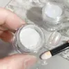 Celebridad de Internet Nuevo Manicure de Polvo con Recubrimiento de Cristal Superficie de Lente de Hielo Super Brillante Polvo de Perla de Alto Brillo Blanco Luna Polvo de Espejo Mágico Polvo de Brillo para Uñas