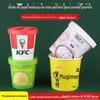 Copo de Sopa de Balde de Mingau Descartável Kraft Tigela de Papel Copo de Sorvete Grosso para Levar com Tampa Embalagem Balde de Sopa de Pó Quente e Azedo Feito sob medida