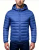 Chaqueta de Algodón Transfronteriza al por Mayor para Hombre Otoño Invierno Cálida con Capucha Ropa de Algodón Holgada A prueba de Viento Deportiva Casual Chaqueta de Algodón con Canalé Ropa de Abrigo