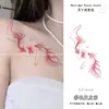 Pegatinas de Tatuaje Coloridas de Loto, Carpa, Buena Suerte y Fortuna, Impermeables y de Larga Duración, para Clavícula y Tobillo, Pegatinas de Alto Valor para Cubrir Cicatrices de Flor de Cerezo