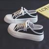 Estilo Xiaoxiang duas formas de usar sapatilhas brancas pequenas sapatilhas originais de lona femininas 2023 primavera novas sapatos de biscoito sapatos de plataforma de sola grossa