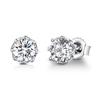 Pendientes de circonita de seis garras S925 plata esterlina diamante simple moda estilo coreano temperamento damas pendientes universales plata
