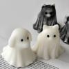 Molde de Silicona para Vela de Fantasma Transfronterizo Jiahui Mei DIY Decoración de Gatito Fantasma de Halloween Herramienta Abrasiva