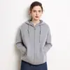 Cárdigan con capucha de cachemir grueso para invierno para mujer, suéter grueso, abrigo holgado, sudadera con capucha tejida, suave y cómoda, cuello redondo