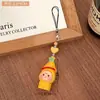 Lindo Colgante de Personaje de Dibujos Animados de Estrella 3D Bolso de Teléfono Femenino Llavero con Cuentas Adorno Pequeño Regalo