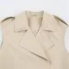 Comércio Exterior 2026 Outono Novo Estilo Europeu e Americano Moda Feminina Casual Solto Colete de Botão Duplo com Cinto 6318264