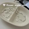Corea del Sur ins Blogger Joyería Plata de Ley S925 Collar de Puntada Ovalada de Industria Pesada Simple Apilado Joker