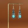 Pendientes Étnicos Vintage de Imitación Plata Miao de Alto Sentido Color Largo con Borla de Pluma Pendientes Atractivos Pendientes Calientes Lindos