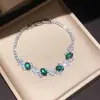 Pulsera Redonda de Circonita Super Brillante, Moderna, Sencilla, Lujo Ligero, Sensación de Alta Gama, Diseño de Nicho, Joyería de Mano Versátil y Exquisita