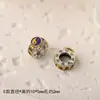 Cuentas separadoras vintage de plata de Xizang en dos tonos para accesorios hechos a mano para manualidades, pulseras y collares de cuentas, cuentas separadoras en forma de rueda, accesorios incrustados, cuentas separadoras de aleación