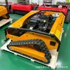 Cortacésped de Control Remoto de Pista Ancha Zongyuan de 1.1 m Adecuado para Huertos Agrícolas, Máquina Desmalezadora de Doble Cuchilla para Pendientes Pronunciados y Zonas Montañosas