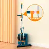 Miaojia Di Juego de Escoba y Recogedor Nuevo Material Engrosado y Ampliado para Baño, Escoba de Barrido con Cerdas Suaves Mágicas