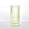 Plástico Acrílico PC Resistente a Quedas Série Listrada Vertical Taça de Vinho Copo de Água Listrado Copo de Suco Copo Margaret Copo de Bebida