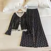 Pijama de Terciopelo de Isla Nuevo Otoño/Invierno 2026 para Mujer, Tallas Grandes, Cuello en V de Encaje con Almohadillas en el Pecho, Conjunto de Ropa de Casa de Manga Larga