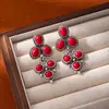 Brincos Boêmios com Franjas de Turquesa Mais Vendidos no Exterior, Moda de Alto Padrão, Estilo Étnico Retrô, Brincos Exquisitos para Mulheres