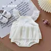 Liquidación Vestidos para Niñas Conjuntos de Verano Mamelucos para Bebé Vestido de Tul para Bebé de 100 Días Body de Princesa con Mangas Volantes para Niños Pequeños