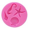 Concha Marina Concha Estrella de Mar Silicona Molde Decorativo para Pastel Plegable Chocolate
