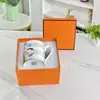 Caneca de Porcelana Europeia de Luxo Leve de Alto Valor Série Cavalo de Corrida para Amantes do Lar Escritório em Casa Souvenir de Festival Caixa de Presente