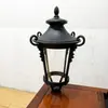 Luminária de jardim em alumínio fundido estilo europeu com grande coroa em forma de orelha, fonte de luz de módulo LED, poste de iluminação de paisagem, transfronteiriço