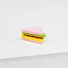 Simulación creativa de comida de resina sándwich tridimensional decoración de joyería DIY accesorios para llavero adornos de micro paisajismo