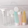 Água de Maquiagem Frasco Dosador de Viagem Colorido com Flocado Invertido Soprado Plástico Macio 60 ml Frasco de Loção Casa