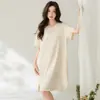 Bata de una pieza de algodón clase A que se puede usar afuera, Ropa de dormir dulce para mujer, Bata de verano, Vestido de dormir de manga corta de sensación fresca para verano para mujer