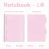 Cuaderno de hojas sueltas tapa blanda B5, cuaderno desmontable, bloc de notas grueso y elegante, diario estudiantil A5 rayado