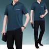 Trajes Casuales para Hombres de Mediana Edad y Mayores 2026, Ropa Deportiva de Verano, Camiseta de Verano de Manga Corta con Cuello Redondo para Papá de Mediana Edad