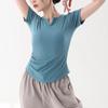 Ropa de práctica de baile para mujer, Tops sin dedos de manga larga, Ropa de baile de entrenamiento corporal clásico de danza china, Elástico ajustado de manga corta