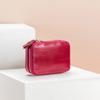 Mini Bolsa de Labiales de Cuero Genuino con Espejo Bolsa de Cosméticos de Piel de Vaca Billetera para Monedas Bolsa para Auriculares Moda Femenina Bolsa de Monedas Bolsa de Cosméticos
