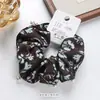 Diadema Montada en Tarjeta, Cuerda para el Cabello de Anillo Intestino de Perla de Alta Gama, Diadema de Orquídea Elegante, Accesorio para el Cabello de Goma para Cola de Cabello de Celebridad Femenina de Internet