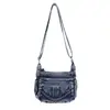Bolsa Estilo Coreano Estilo Ins Versátil para o Dia a Dia Bolsa Transversal Feminina Bolsa Transversal de Jeans Lavado Bolsa Feminina Fashion Tendência