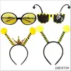 Disfraz de Abeja para Fiesta de Halloween Alas Accesorios Ropa de Abeja Disfraz Set de Diadema y Gafas de Abeja