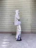 Pantalones Casuales Retro de Retazos a Cuadros para Hombre, Nuevo Estilo de Verano Marca de Moda Sueltos Rectos Deportivos de Chándal para Adolescentes