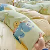 Juego de cuatro piezas estampado de algodón 100% clase A, juego de tres piezas de algodón 100% puro para dormitorio estudiantil, ropa de cama de algodón de fibra larga de Xinjiang, Nantong