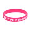 Pulseira de silicone para diabéticos tipo 2 alerta médico tipo 2 pulseira esportiva médica de idioma de advertência